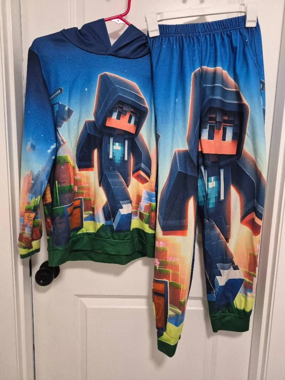 Boys Minecraft Long Sleeve Pants Set with Pockets Size 12-14